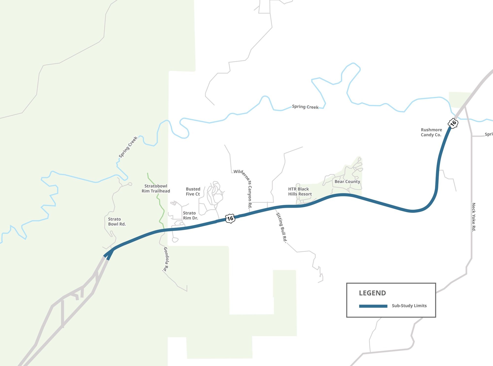 US 14 Corridor Study Map